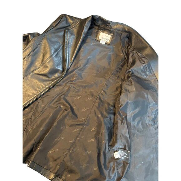 East 5th Womens Medium Genuine Leather Black Jacket - Picture 7 of 12